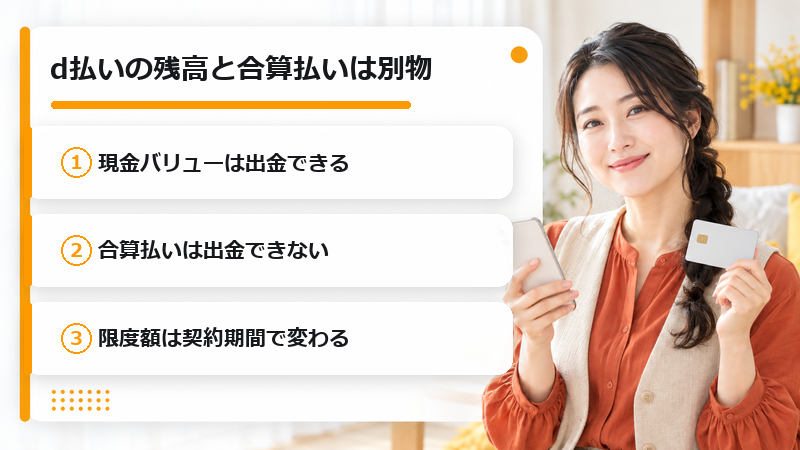 d払いの残高と合算払いは別物
