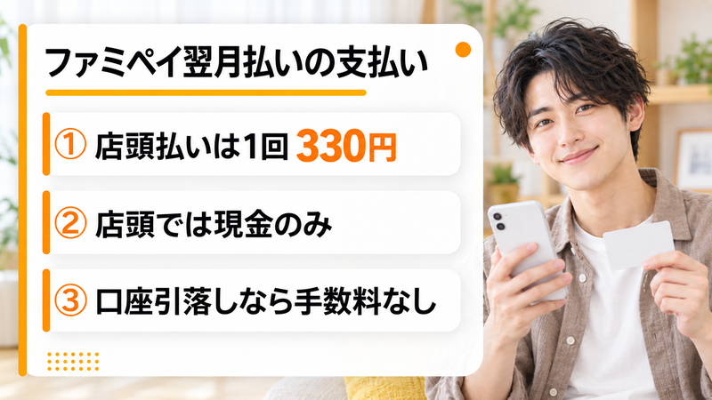 ファミペイ翌月払いの支払い