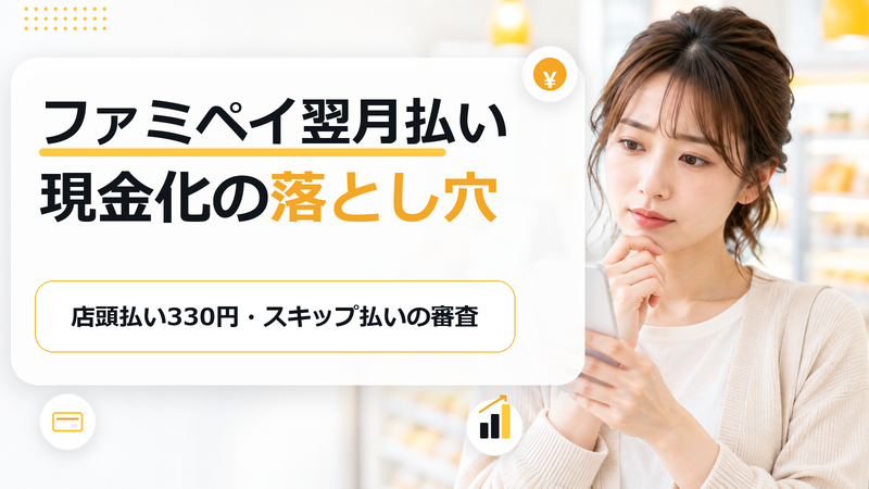 ファミペイ翌月払い現金化の落とし穴―店頭払い330円・スキップ払いの審査まで解説