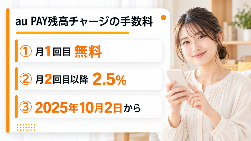au PAY残高チャージの手数料
